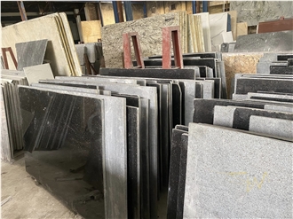 Jet Black Granite Slabs