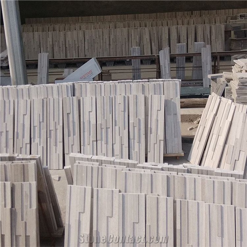 Purple Wood Grain Sandstone Wall Cladding Veneer