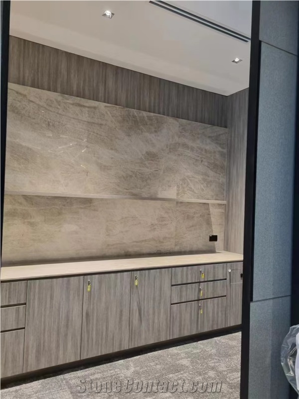 Natural White Victoria Falls Quartzite Slab Tiles