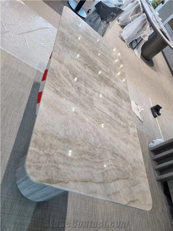 Natural White Victoria Falls Quartzite Slab Tiles