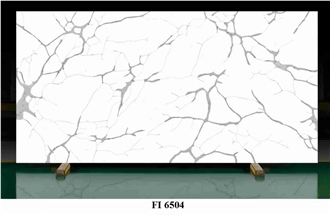 Artificial Calacatta Quartz Slabs For Kitchen