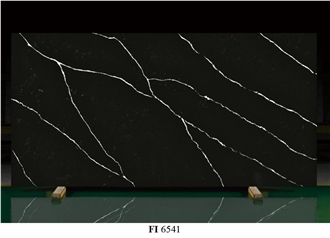 Black Quartz Artificial Stone Slabs Hot Sale