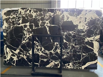 Bulgari Black Napoleon Marble Slab Floor Tile