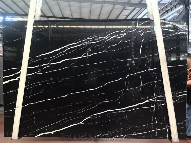Nero Marquina Black Marble Slabs