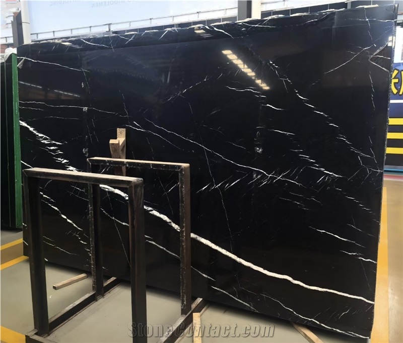 Nero Marquina Black Marble Slabs