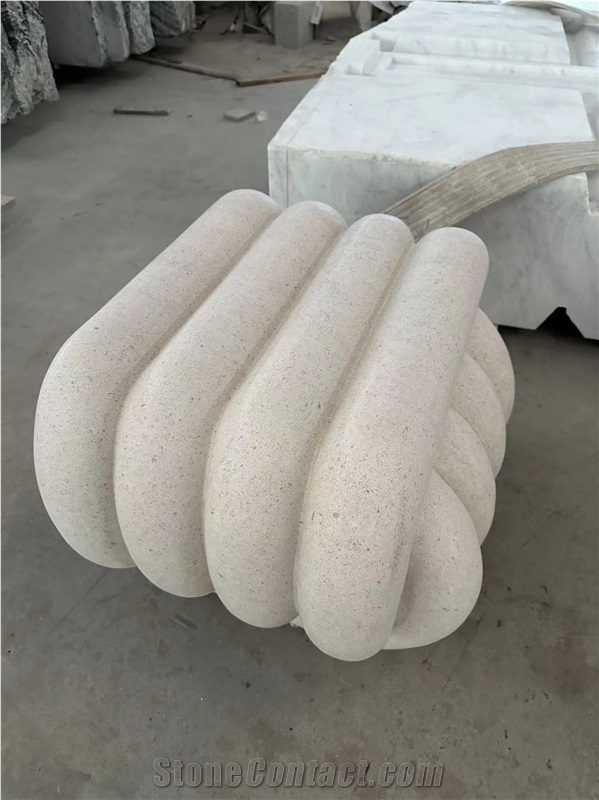 Customized Beige Stone End Table