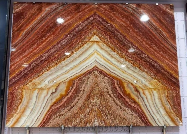 Ruby Red Onyx Slabs