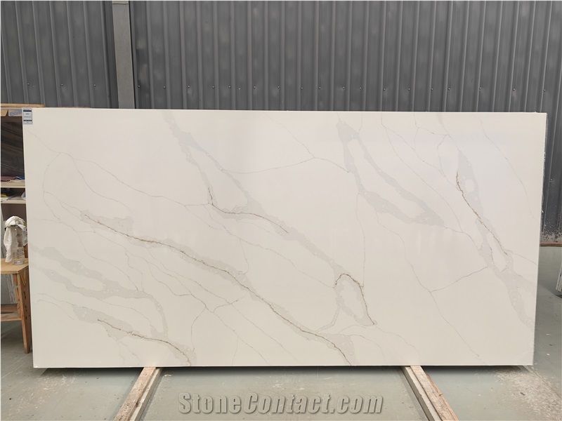 5052 Calacatta Leon Engineered Quartz Slab Quartz Tiles