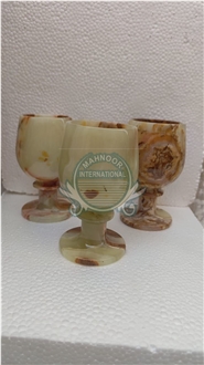 Green Onyx Wine Glasses Home Decor Products