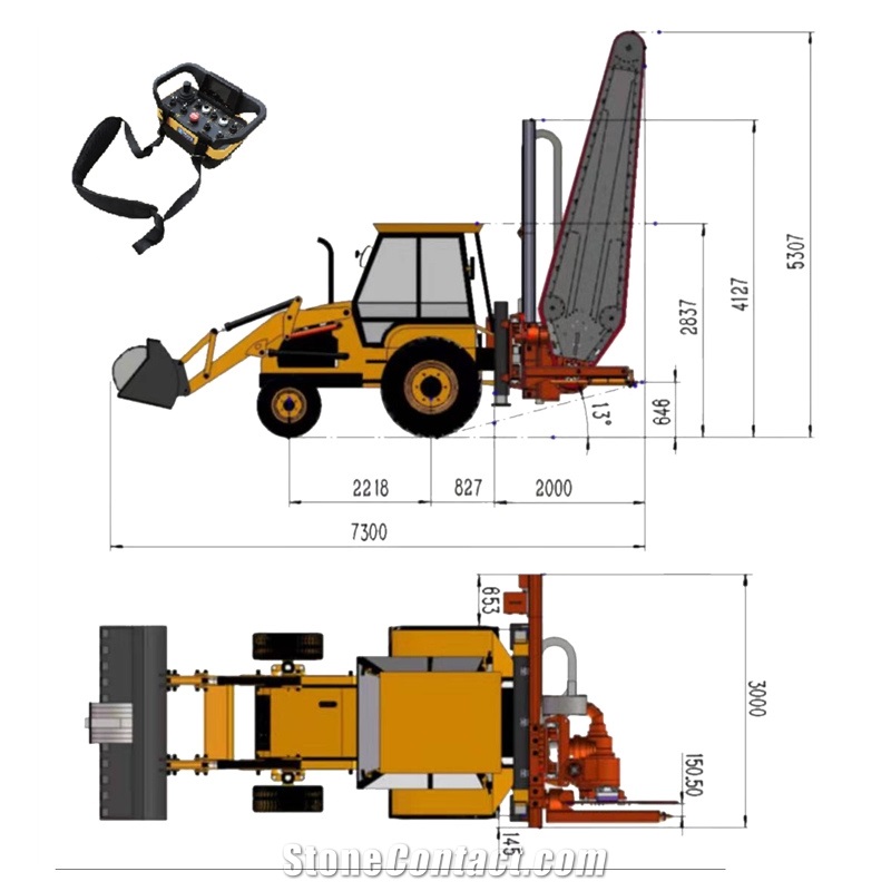 LCLJ3400 Chain Saw For Wheel Loader - Backhoe Squaring Chain Saw