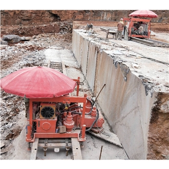 Quarry Chain Saw Machine On Rails