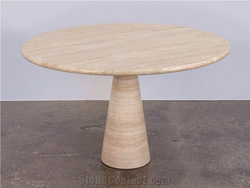Ivory Travertine Table Cnc