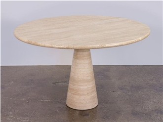 Ivory Travertine Table Cnc