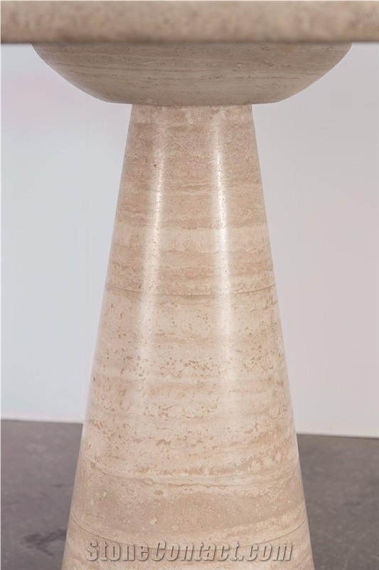 Ivory Travertine Table Cnc