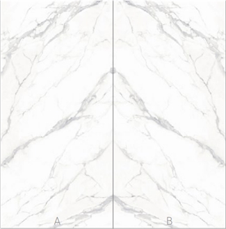 Waterfall White Sintered Stone Slabs Book Mateched