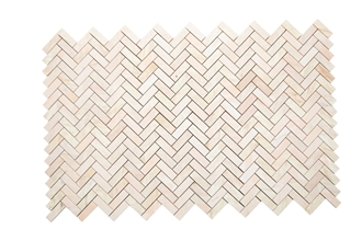 Beige Marble Herringbone Mosaic  Tiles