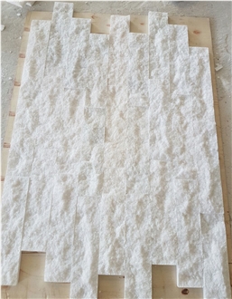 Crystal White Split Surface Stone Veneer