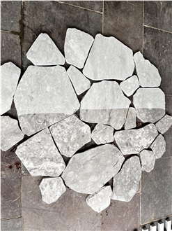 Grey Apricot Marble Tumbled Crazy Flagstone