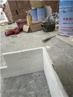 Ledger Cornor Milky White Stone Veneer
