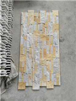Ledger Stone ( Yellow Mix Milky White) Stone Veneer