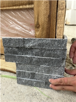 Stone Panel Crystal Black Corner Stone Veneer