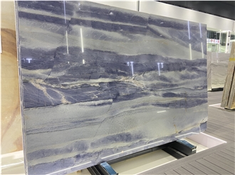 Azul Boquira Quartzite Slabs 3/4'' Thick Polished Surface