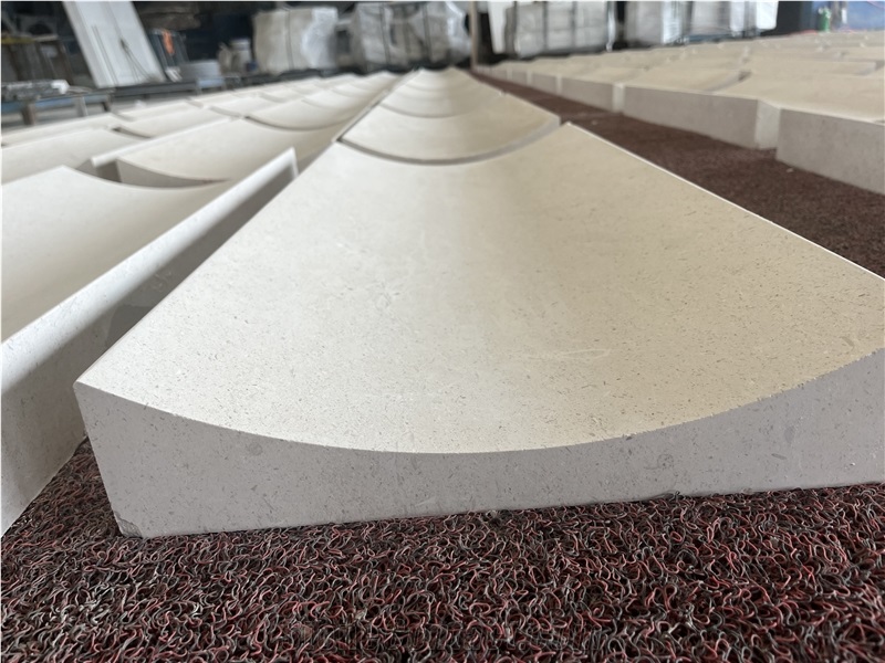 Carving Arched Limestone For Interior Wall Masonry