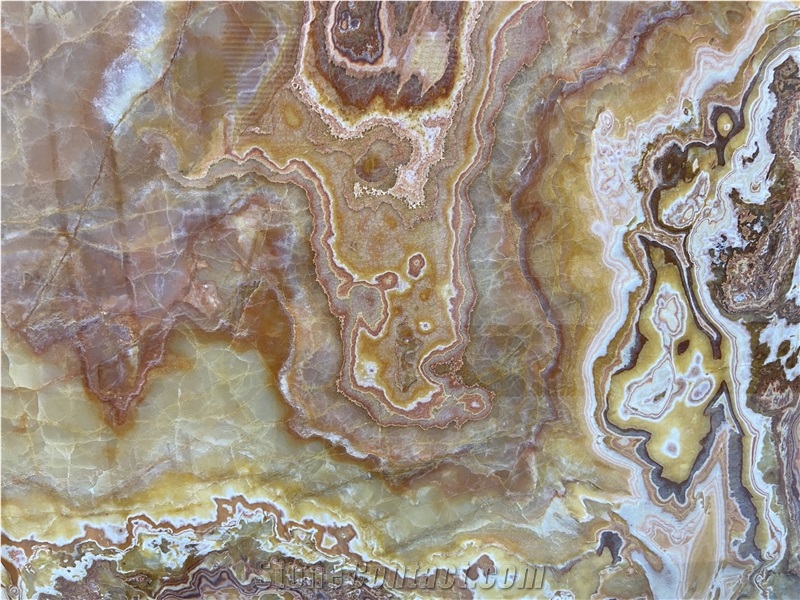 Tiger Onyx Slabs For Hotel Bathroom Flooring And Wall