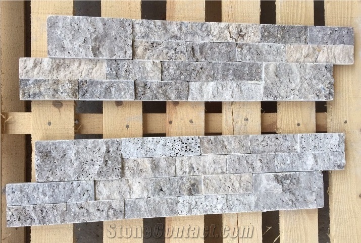 Travertine Ledger Panel Split Wall Stone