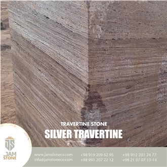 Silver Travertine Blocks