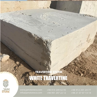 White Travertine Blocks