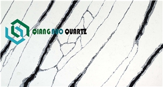 Black Striped Smooth Artificial Solid Surface Slabs