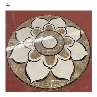Hotel Revolving Door Water Jet Floor Carpet Medallions