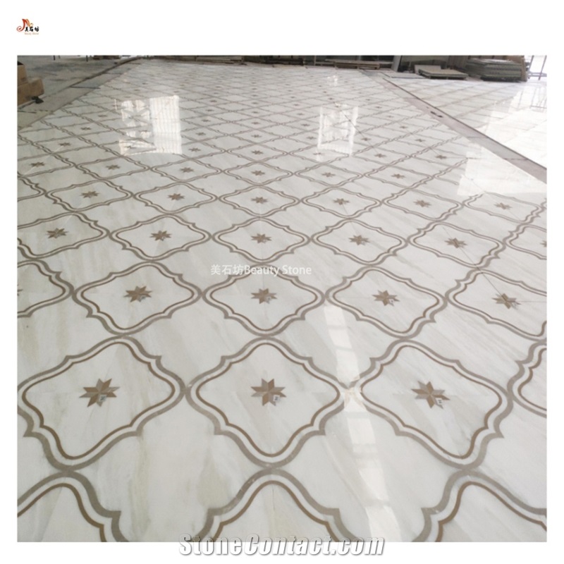 Kari Ice Onyx Water Jet Star Pattern Medallions