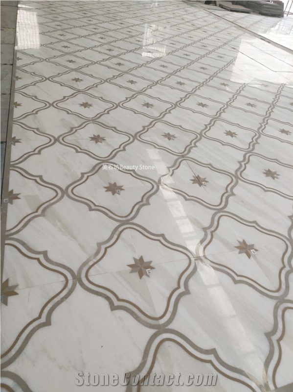 Kari Ice Onyx Water Jet Star Pattern Medallions