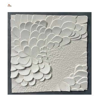 Limestone CNC Wall Panels Flower Design