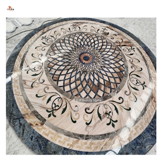 Round Complex Luxury Waterjet Floor Medallions