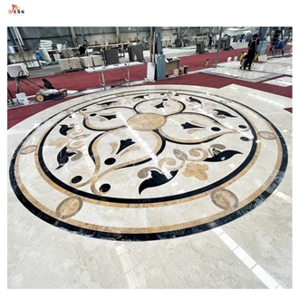 Round Water Jet Inlay Medallion For Hotel Hall Floor
