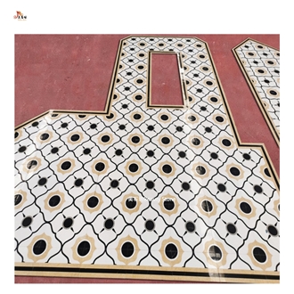 Water Jet Carpet Floor Medallions For Corridor Design
