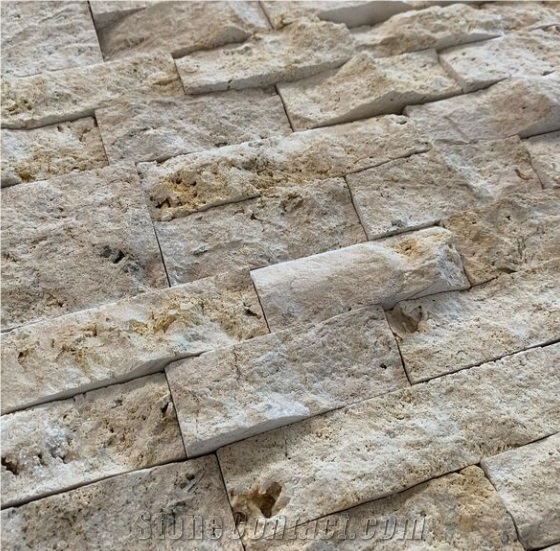 Zebra Travertine Ledge Stone Wall Cladding Panels