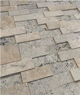 Zebra Travertine Ledge Stone Wall Cladding Panels