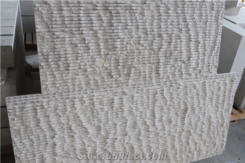 Gohare / Gohara Limestone Cut-Broken & Brushed Wall Tiles