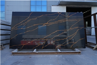 7061 BLACK CALACATTA Quartz Slabs