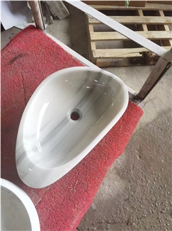 White Marble Solid Surface Bath Tub