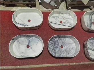 White Marble Solid Surface Bath Tub