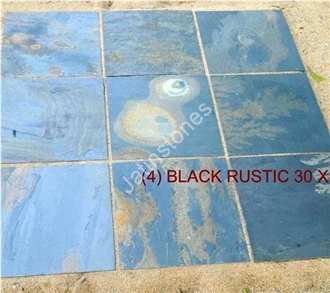 Black Rustic Slate Stone Tiles