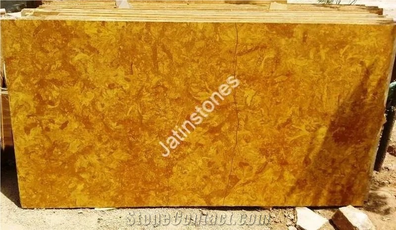 Flowery Gold Limestone Slab & Tiles