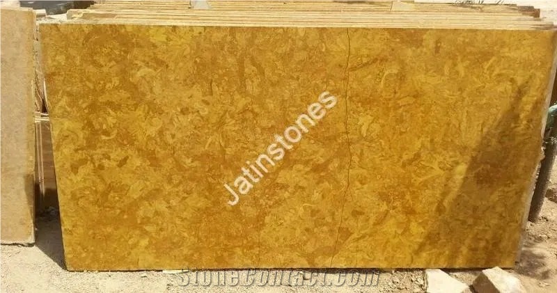 Flowery Gold Limestone Slab & Tiles