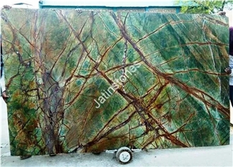Rain Forest Green Marble Slabs & Tile