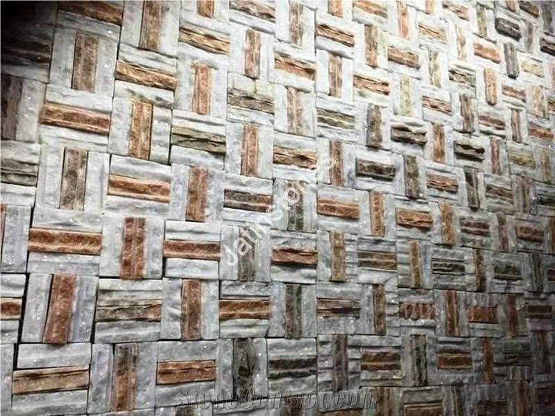 Split Face Mosaic Pattern Wall Tiles